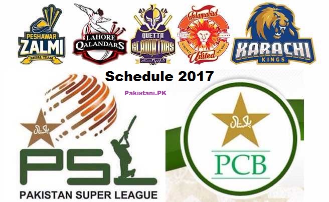 Pakistan Super League 2018 Schedule